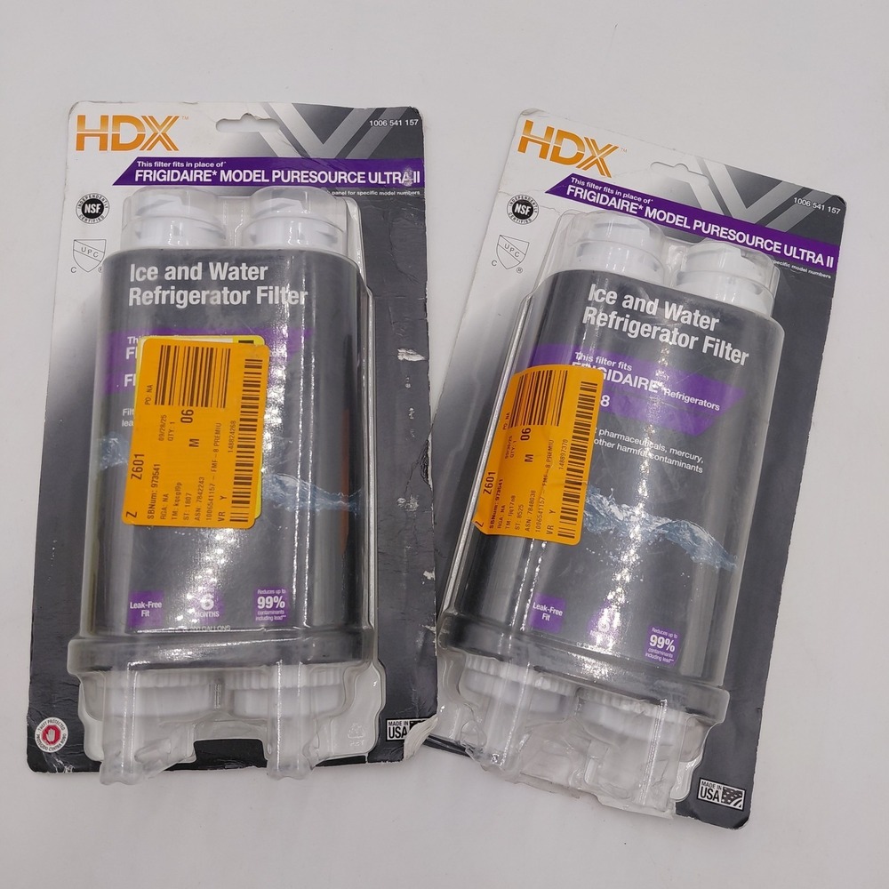 4 HDX Ice & Water Replacement Refrigerator Filter Ultra II NIB EPTWFU01